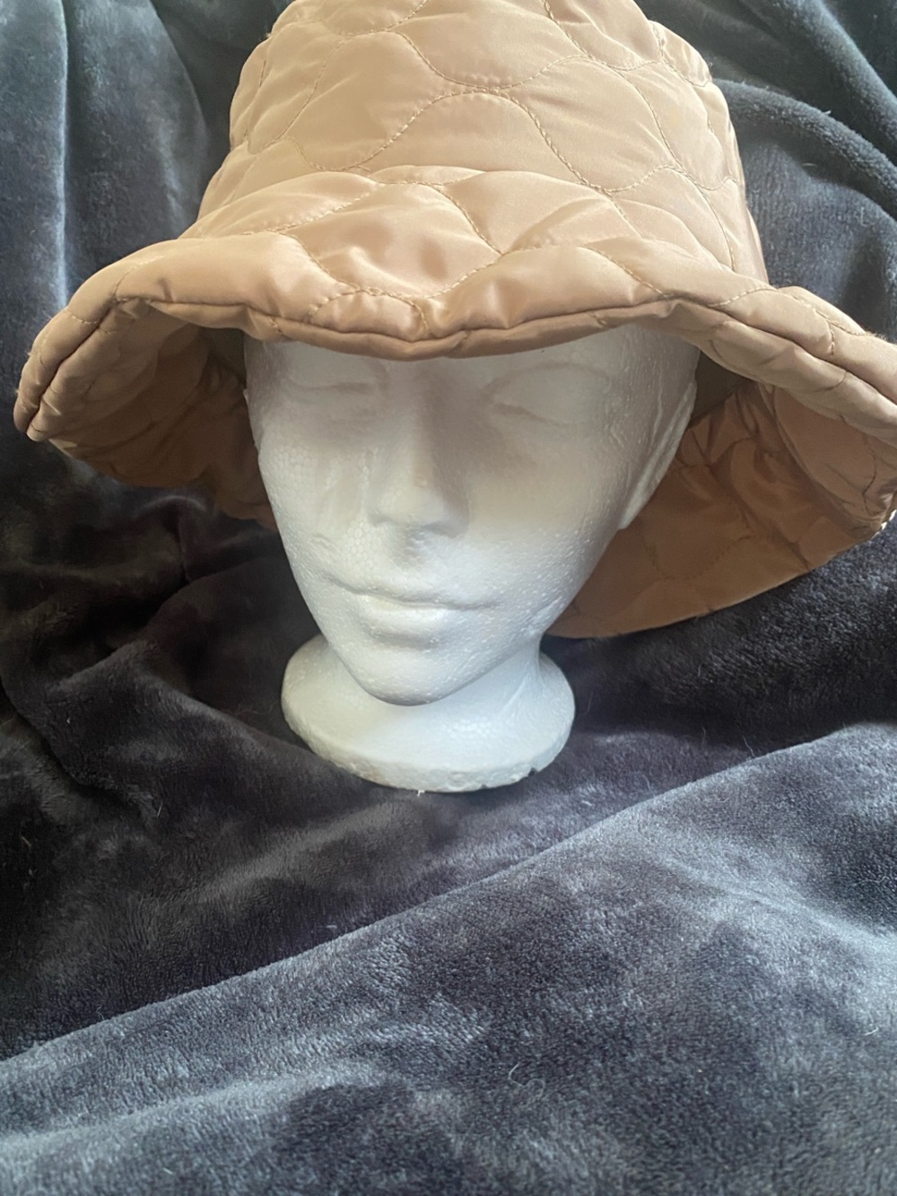 Parfois Collection Quilted Bucket Hat Beige Neutral Size M 58cm - Picture 2 of 6